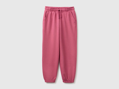 Benetton Fuchsia Girls Logo Sweatpants SKU: 3J68CF075_2J4 Image 01