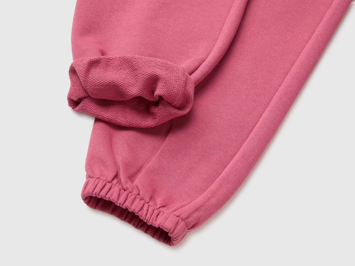 Benetton Fuchsia Girls Logo Sweatpants SKU: 3J68CF075_2J4 Image 03