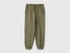 Benetton Military Green Boys 100% Cotton Fleece Joggers SKU: 3J68CF077_07N Image 01