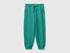 Benetton Dark Green Boys 100% Cotton Fleece Joggers SKU: 3J68CF077_285 Image 01