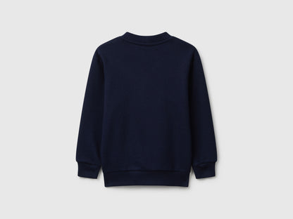 Benetton_Dark Blue_Long Sleeve Sweatshirt with Print_3J68G10KN_016_02
