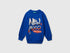 Benetton_Bright Blue_Long Sleeve Sweatshirt with Print_3J68G10KN_19R_01