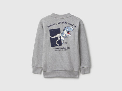 Benetton_Light Gray_Long Sleeve Sweatshirt with Print_3J68G10KN_501_02