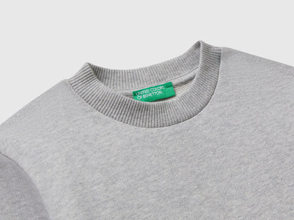 Benetton_Light Gray_Long Sleeve Sweatshirt with Print_3J68G10KN_501_03