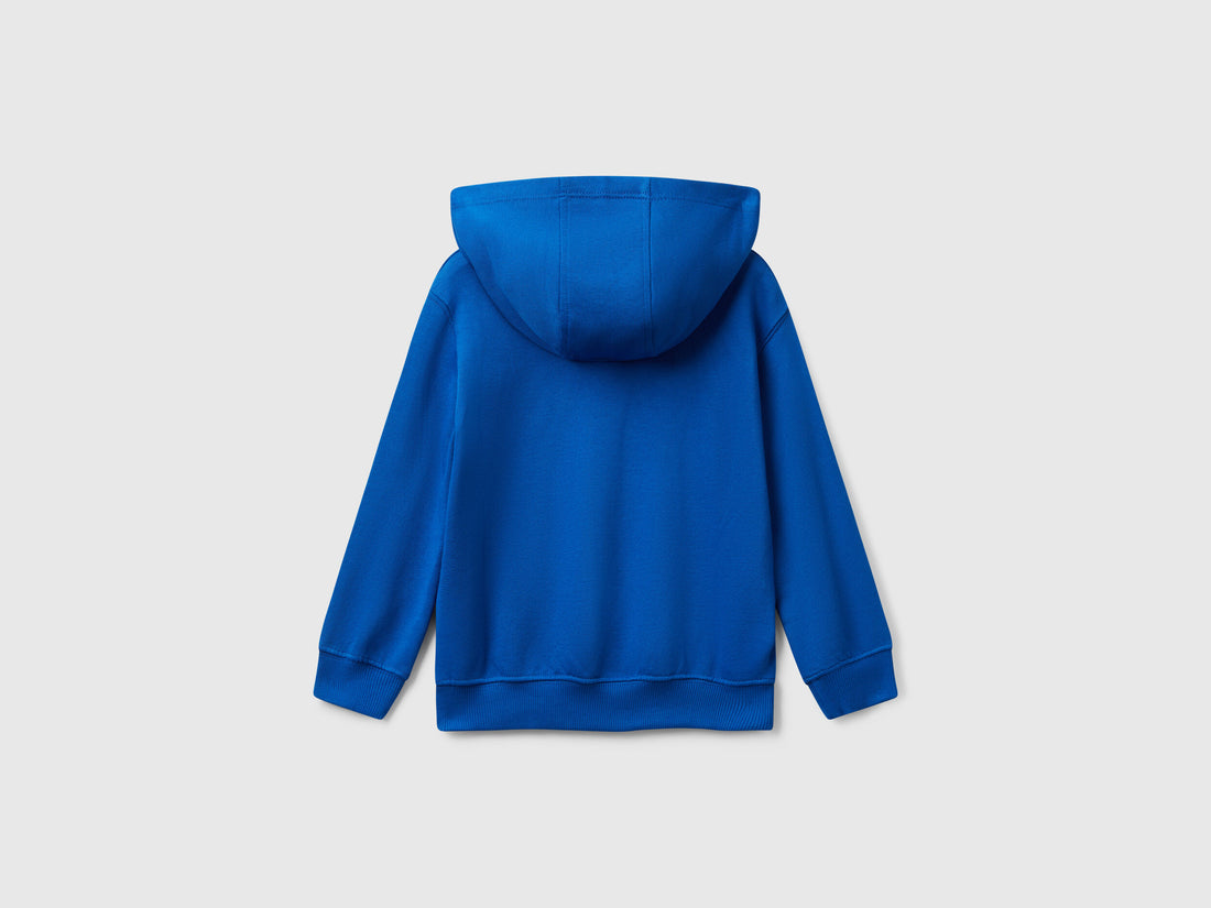 Benetton_Bright Blue_Hoodie with Pocket and Hood_3J68G200Q_19R_02