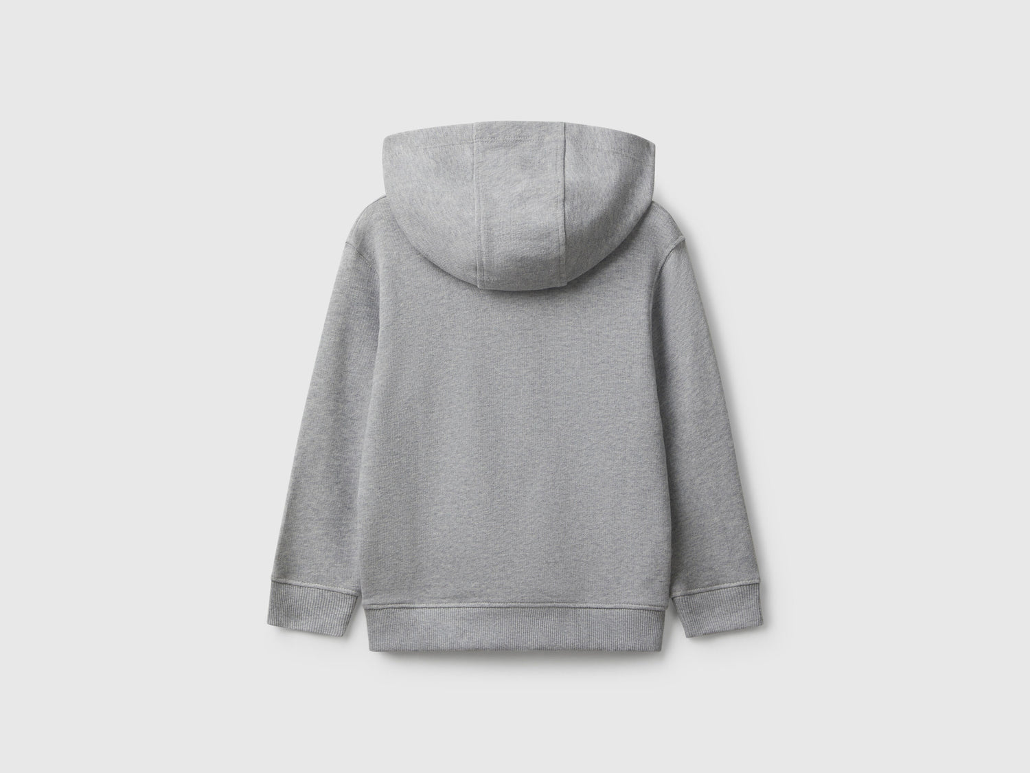 Benetton_Light Gray_Hoodie with Pocket and Hood_3J68G2014_501_02