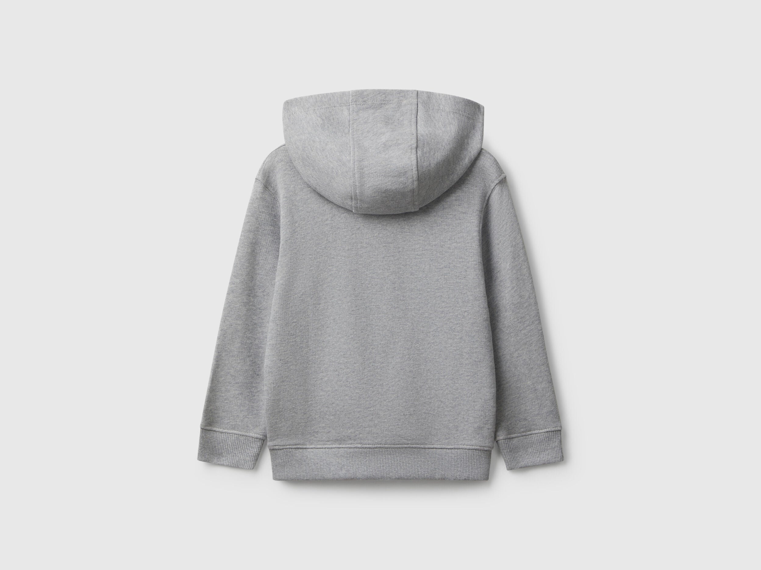 Benetton_Light Gray_Hoodie with Pocket and Hood_3J68G2014_501_02