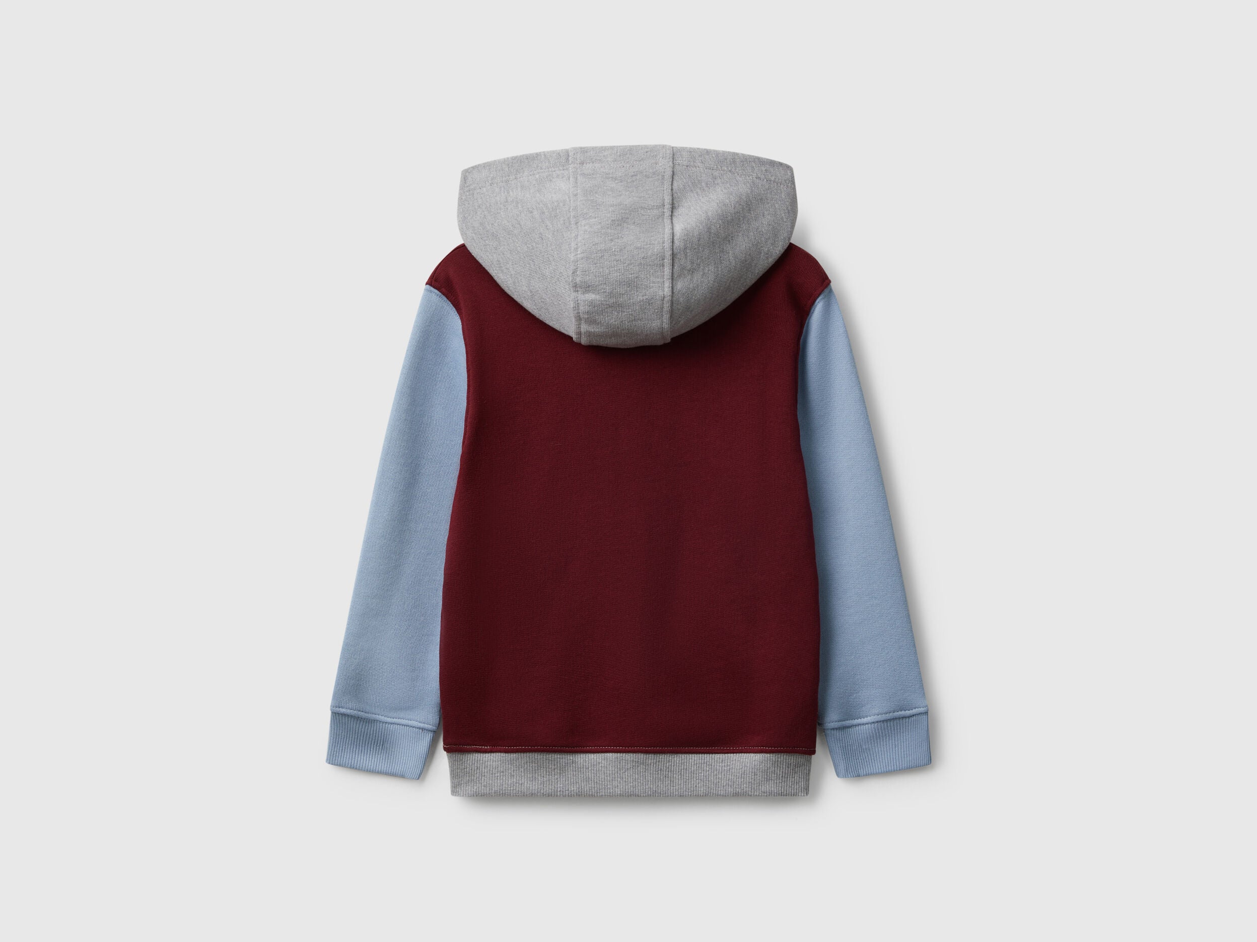 Benetton_Burgundy_Hoodie with Pocket and Hood_3J68G2014_901_02