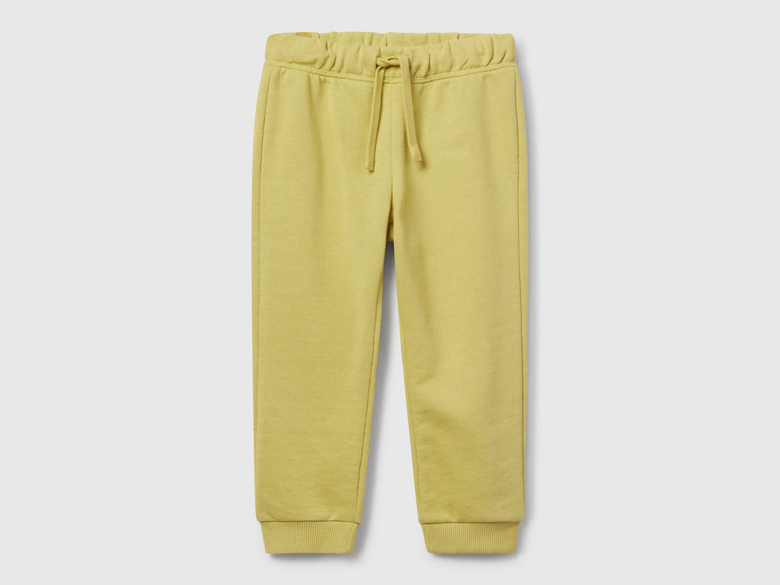 Benetton_Yellow_Regular Fit Sweat Joggers_3J68GF027_0Y6_01