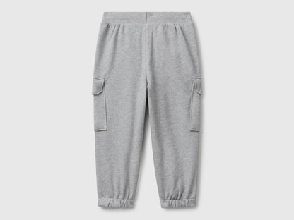 Benetton_Light Gray_Sweat Fabric Cargo Joggers_3J68GF045_501_02