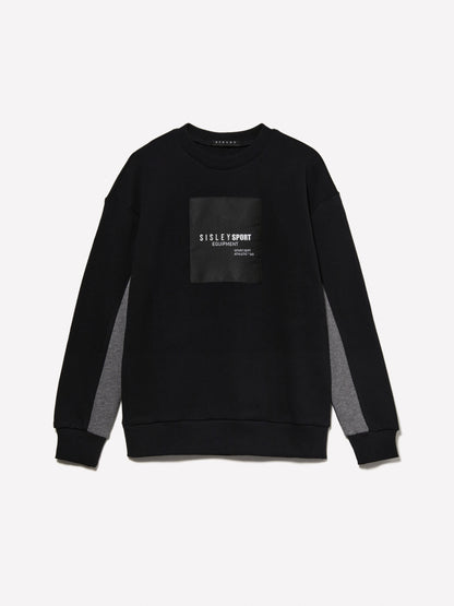Black Sweatshirt With Logo Tag_3J68X104H_100_01