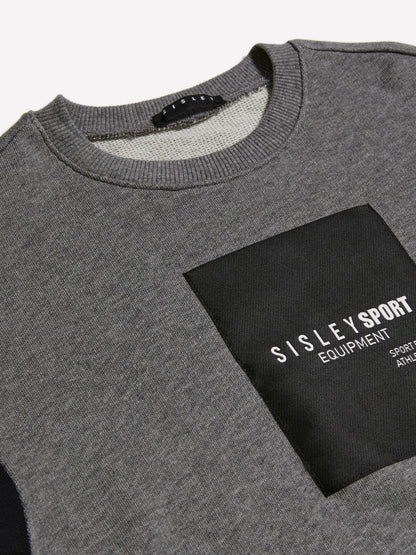 Gray Sweatshirt With Logo Tag_3J68X104H_507_03