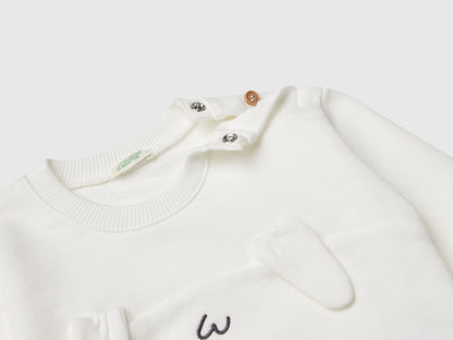 Sweatshirt With Embroidery And Patches In Organic Cotton_3J70A1058_074_03