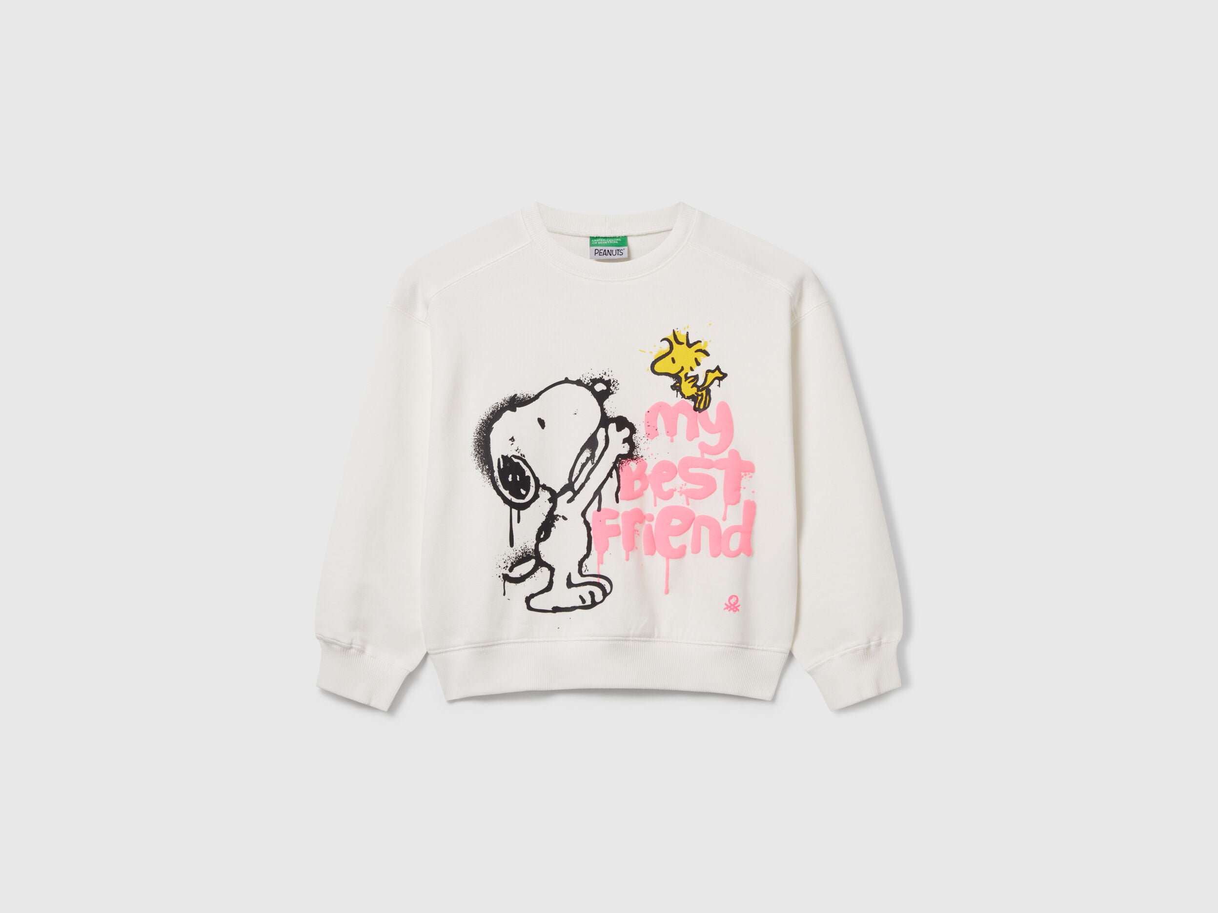 Benetton_Creamy White_Snoopy ©Peanuts Sweatshirt_3J70C10R3_074_01