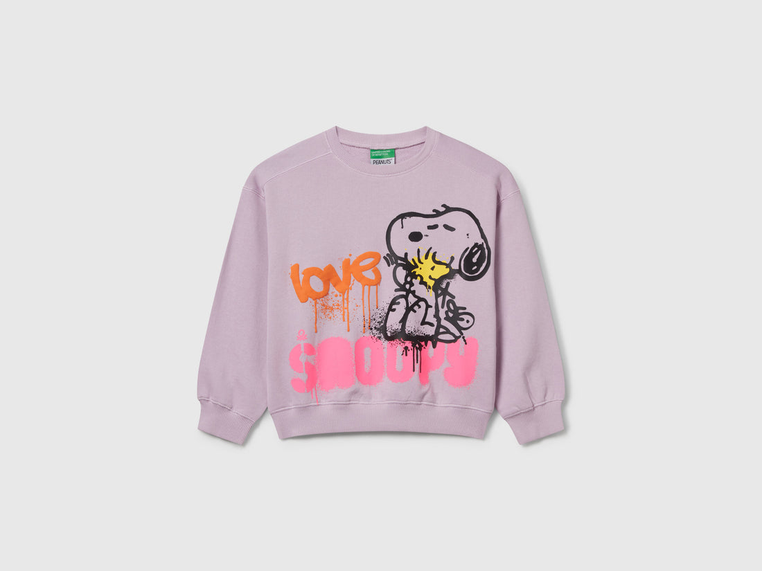 Benetton_Lavender_Snoopy ©Peanuts Sweatshirt_3J70C10R3_0W1_01