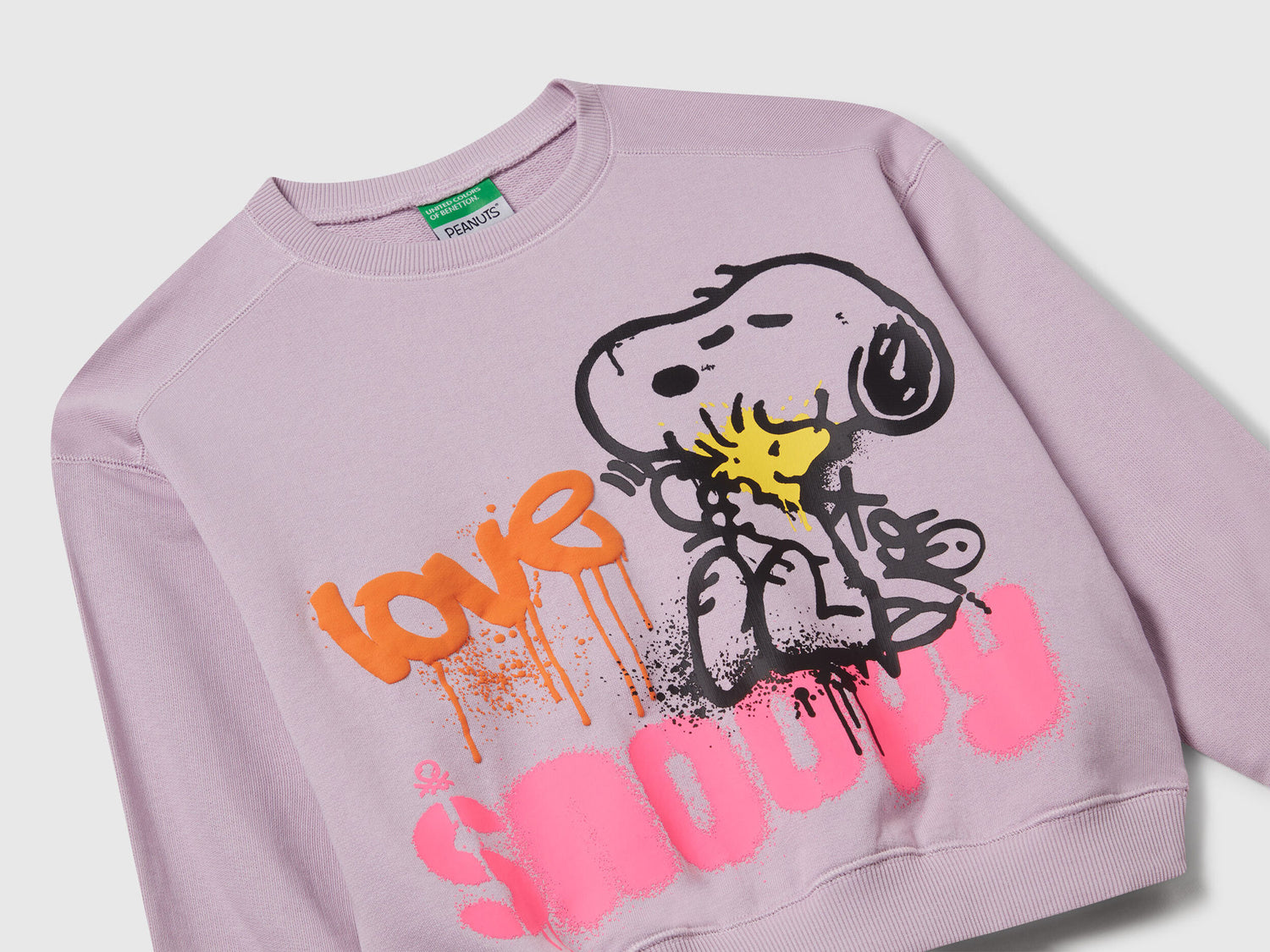 Benetton_Lavender_Snoopy ©Peanuts Sweatshirt_3J70C10R3_0W1_03