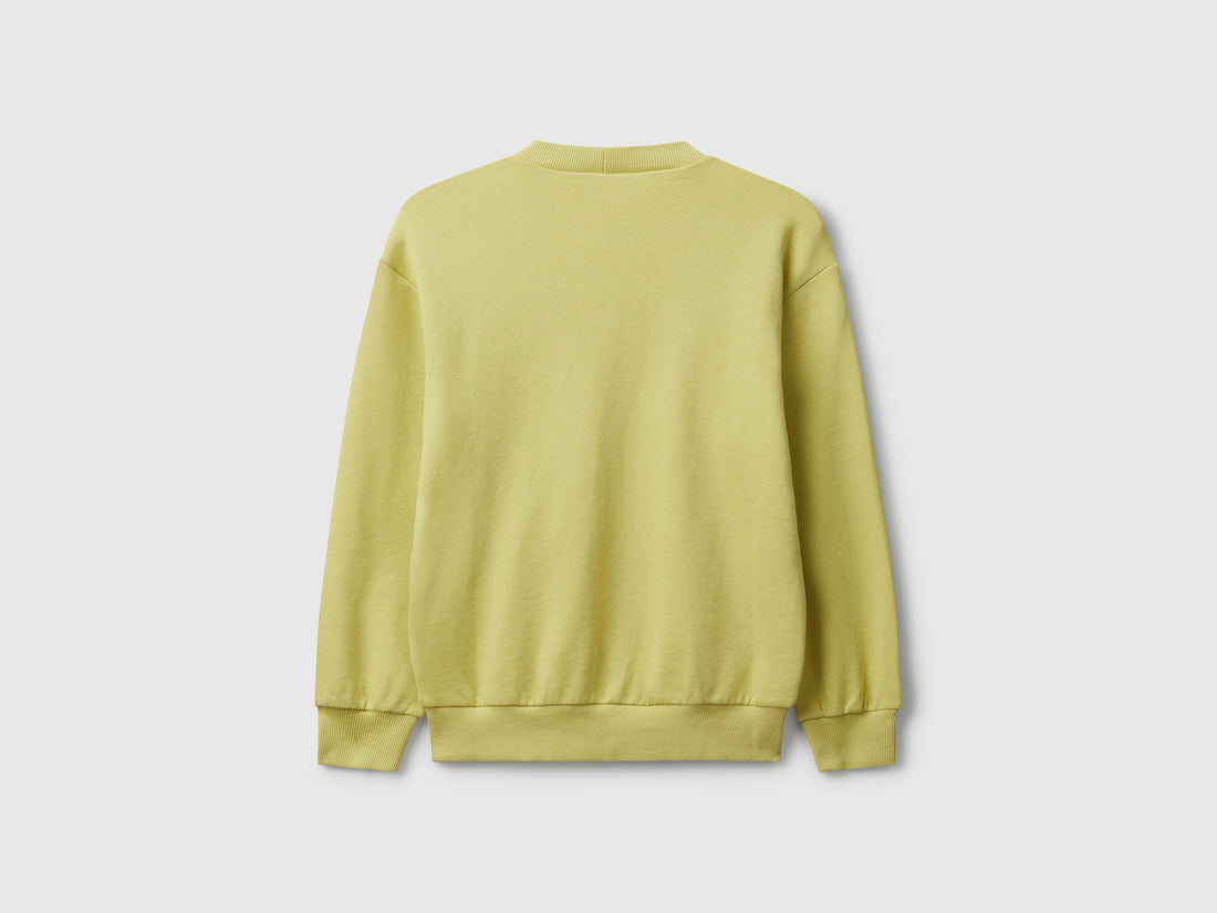 Benetton_Yellow_©Peanuts Sweatshirt in Cotton_3J70C10R4_0Y6_02
