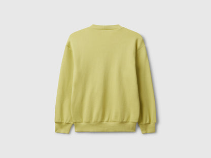 Benetton_Yellow_©Peanuts Sweatshirt in Cotton_3J70C10R4_0Y6_02