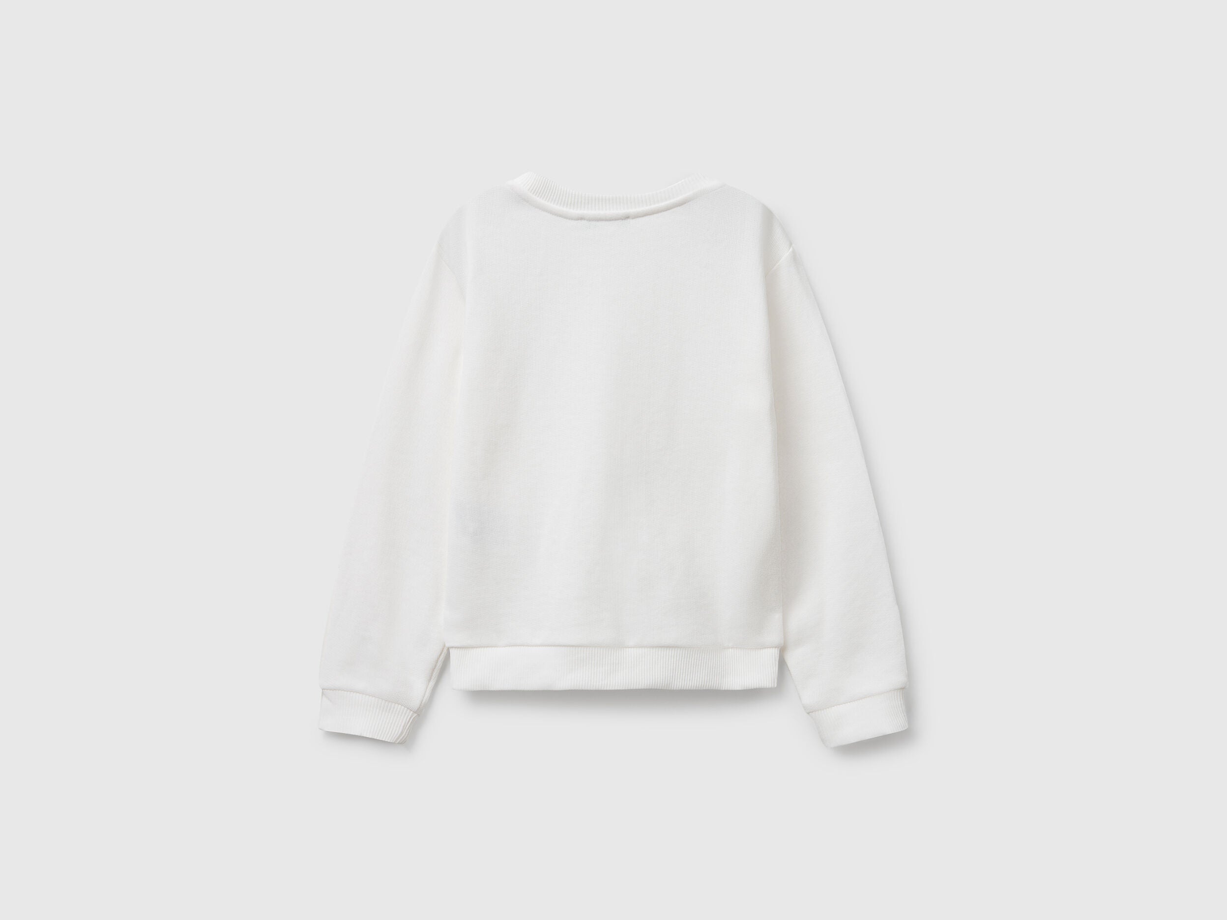 Benetton_Creamy White_Sweatshirt with Glittery Print_3J70G10JR_074_02