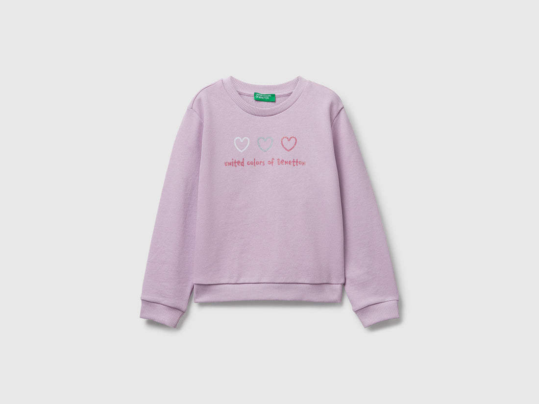 Benetton_Lavender_Sweatshirt with Glittery Print_3J70G10JR_0W1_01