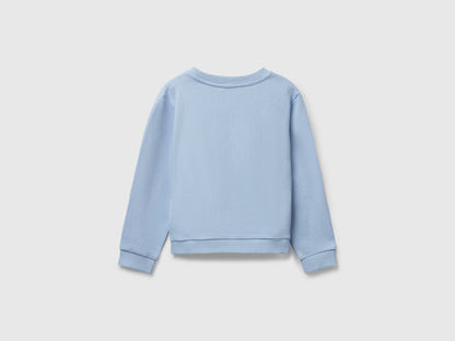 Benetton_Light Blue_Sweatshirt with Glittery Print_3J70G10JR_11Y_02