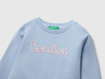 Benetton_Light Blue_Sweatshirt with Glittery Print_3J70G10JR_11Y_03