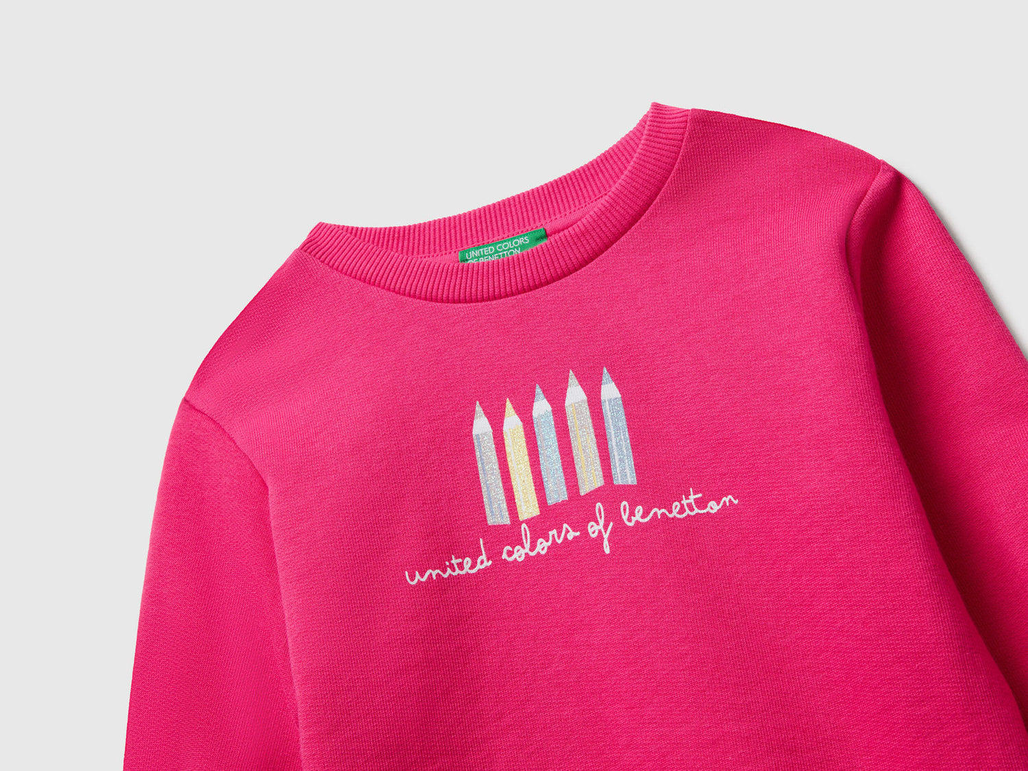 Benetton_Fuchsia_Sweatshirt with Glittery Print_3J70G10JR_1A2_03