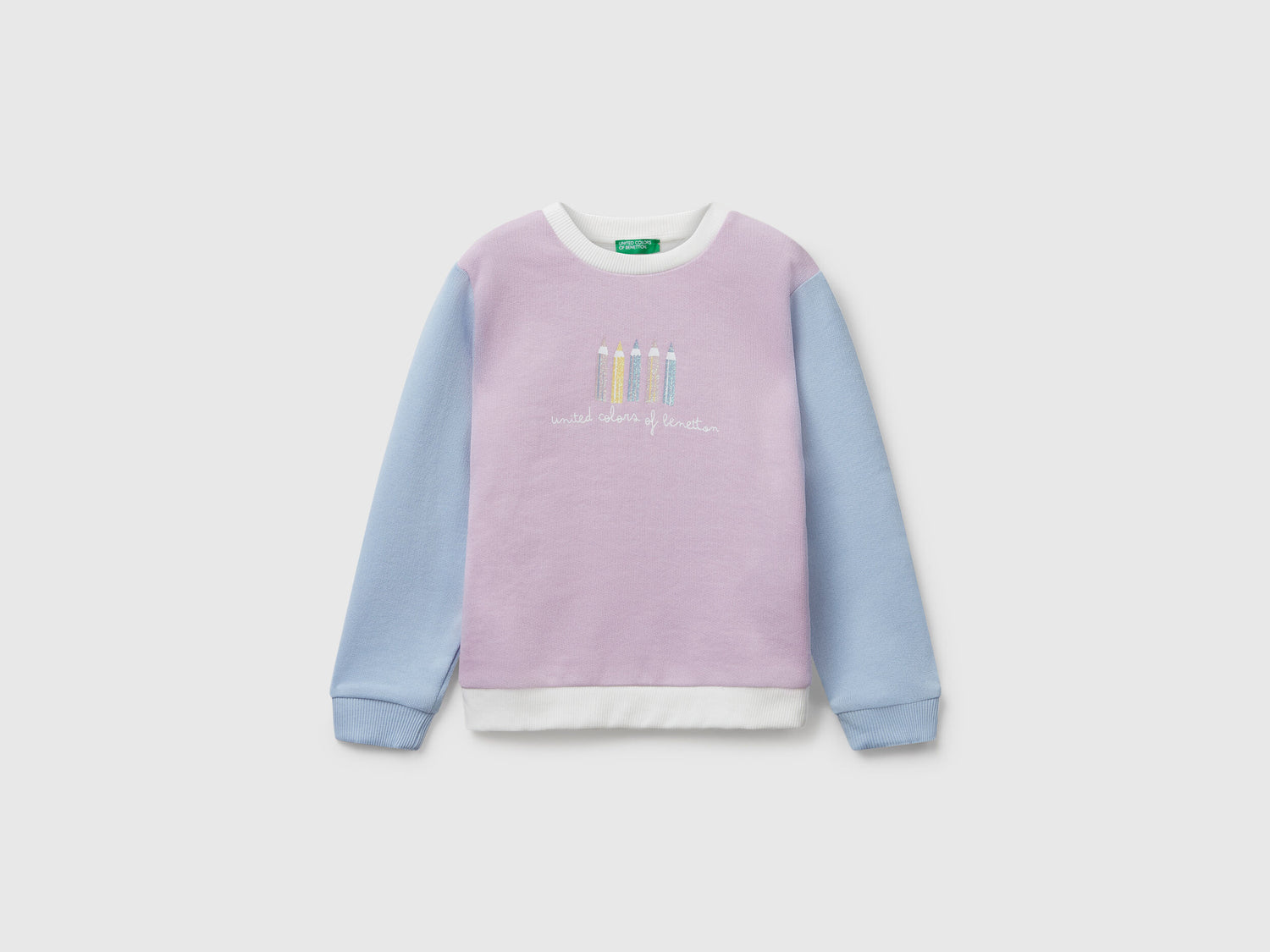 Benetton_Violet_Sweatshirt with Glittery Print_3J70G10JR_902_01