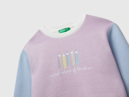 Benetton_Violet_Sweatshirt with Glittery Print_3J70G10JR_902_03