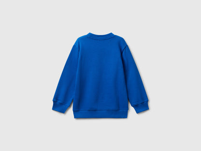 Benetton_Bright Blue_Regular Fit Sweatshirt with Print_3J70G10JY_19R_02