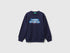 Benetton_Dark Blue_Regular Fit Sweatshirt with Print_3J70G10JY_252_01