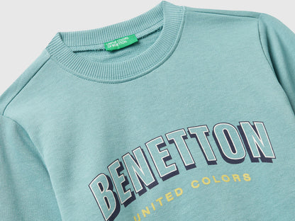 Benetton_Sky Blue_Regular Fit Sweatshirt with Print_3J70G10JY_33K_03