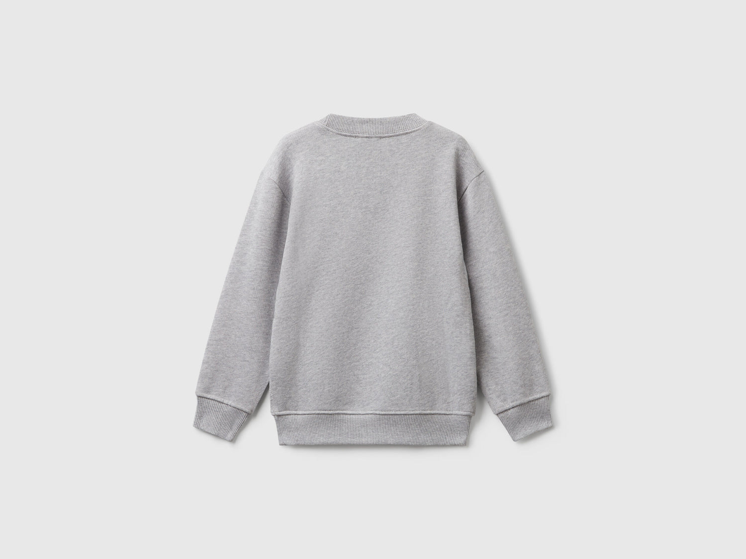 Benetton_Light Gray_Regular Fit Sweatshirt with Print_3J70G10JY_501_02