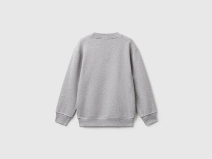 Benetton_Light Gray_Regular Fit Sweatshirt with Print_3J70G10JY_501_02