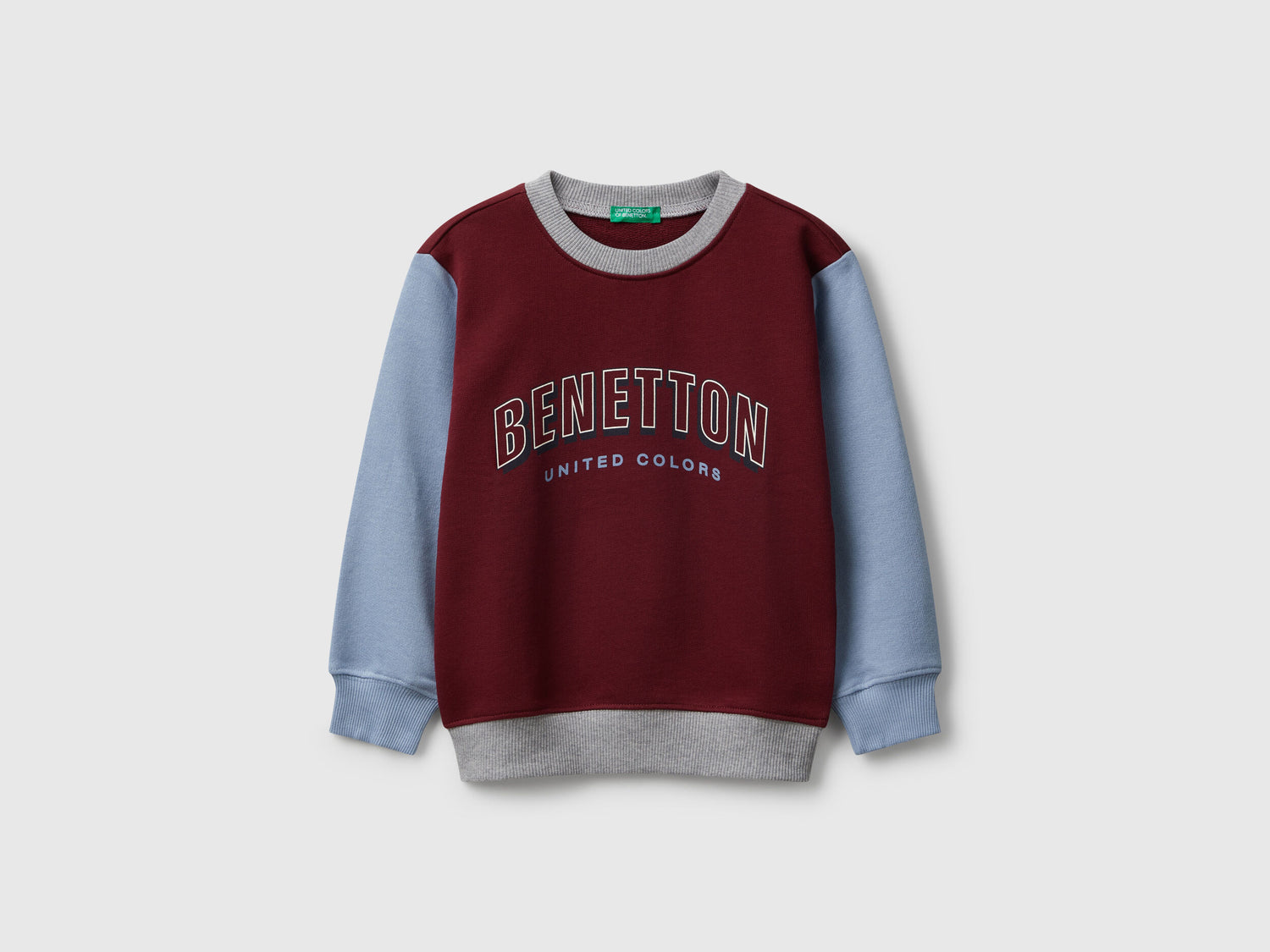 Benetton_Burgundy_Regular Fit Sweatshirt with Print_3J70G10JY_901_01