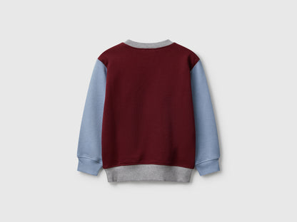 Benetton_Burgundy_Regular Fit Sweatshirt with Print_3J70G10JY_901_02