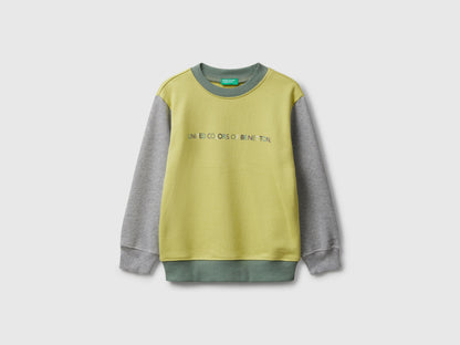 Benetton_Olive Green_Regular Fit Sweatshirt with Print_3J70G10JY_902_01