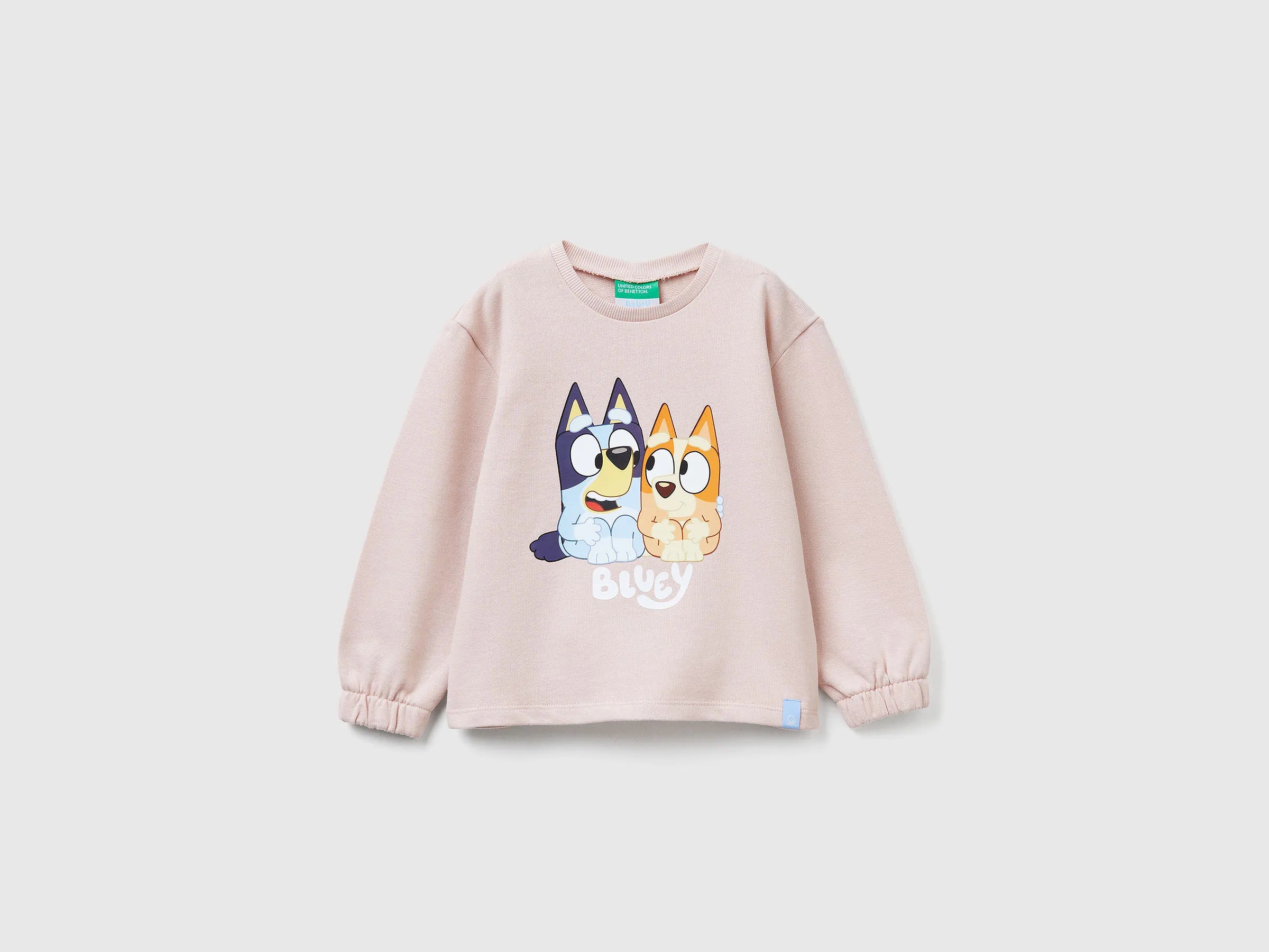 Benetton_Soft Pink_Sweatshirt with Bluey ©Ludo Studio Print_3J70G10KG_12U_01