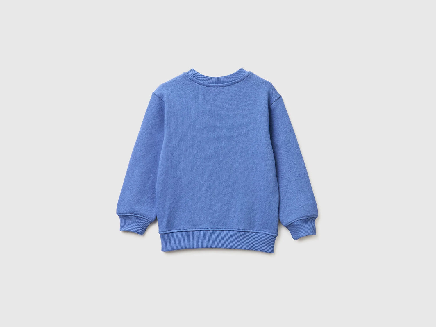 Benetton Air force blue Boys Organic Cotton Sweatshirt with Logo Print SKU: 3J70G10LJ_05N Image 02