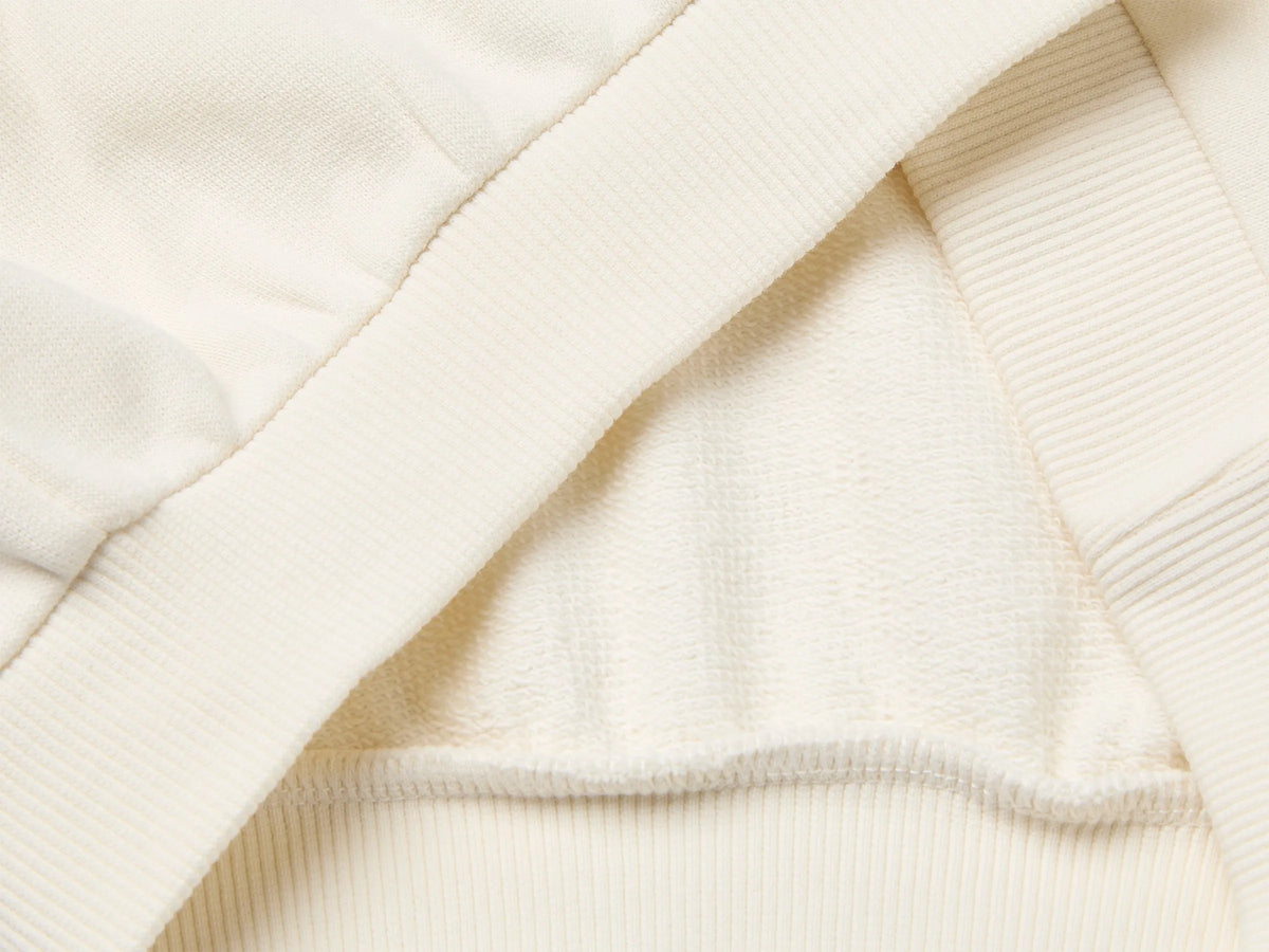 Benetton Creamy White Girls Sweatshirt with Print and Embroidery in Organic Cotton SKU: 3J70G10NJ_0R2 Image 03
