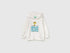 Benetton Creamy White Boys Hoodie with ©Peanuts Print SKU: 3J70G201B_074 Image 01