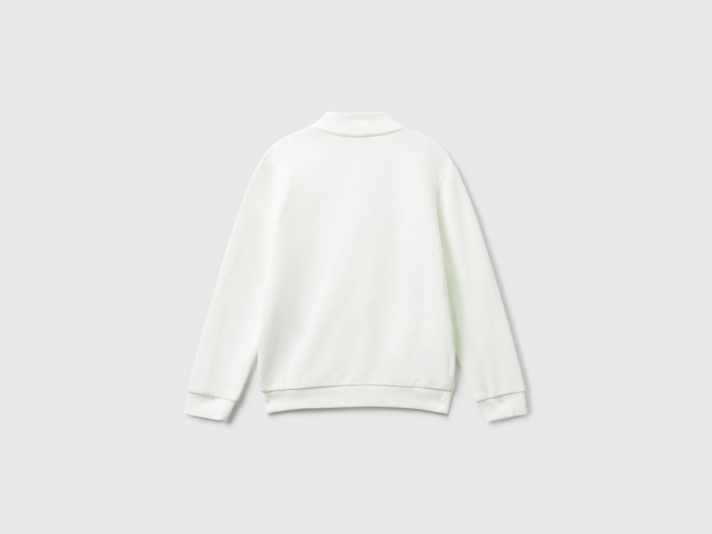 Benetton_Creamy White_Hoodie with Glittery Print_3J70G503U_074_02