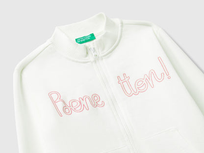 Benetton_Creamy White_Hoodie with Glittery Print_3J70G503U_074_03