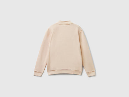 Benetton_Nude_Hoodie with Glittery Print_3J70G503U_12U_02