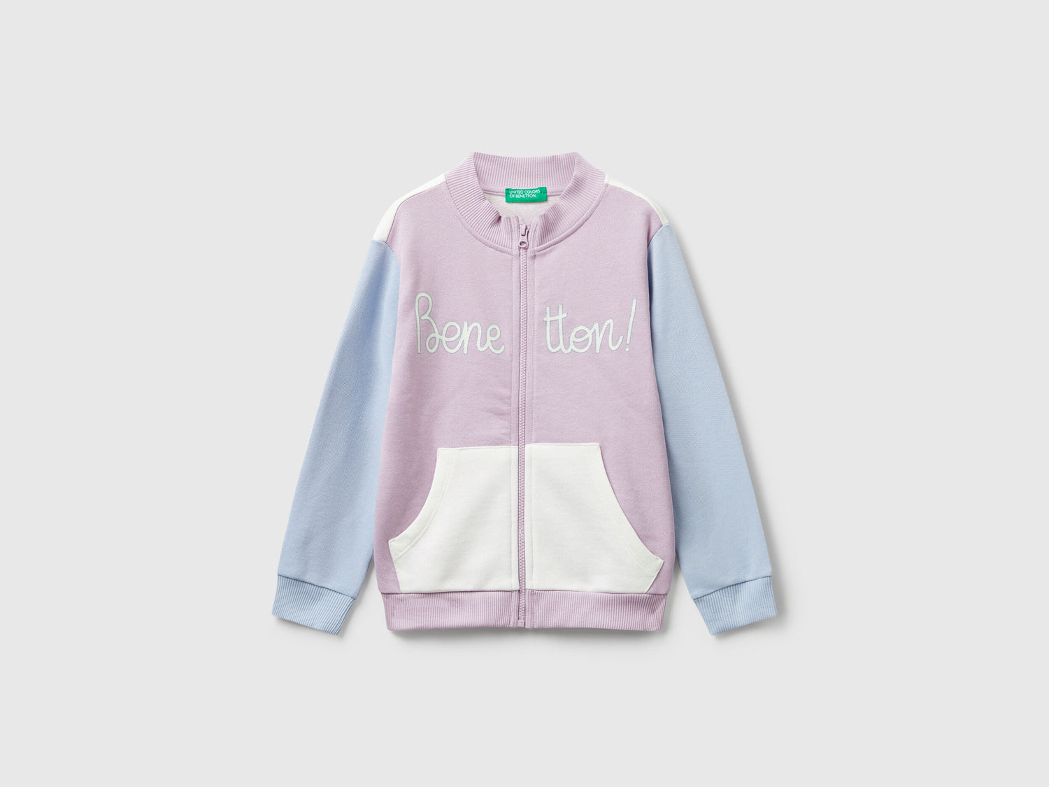 Benetton_Lavender_Hoodie with Glittery Print_3J70G503U_902_01