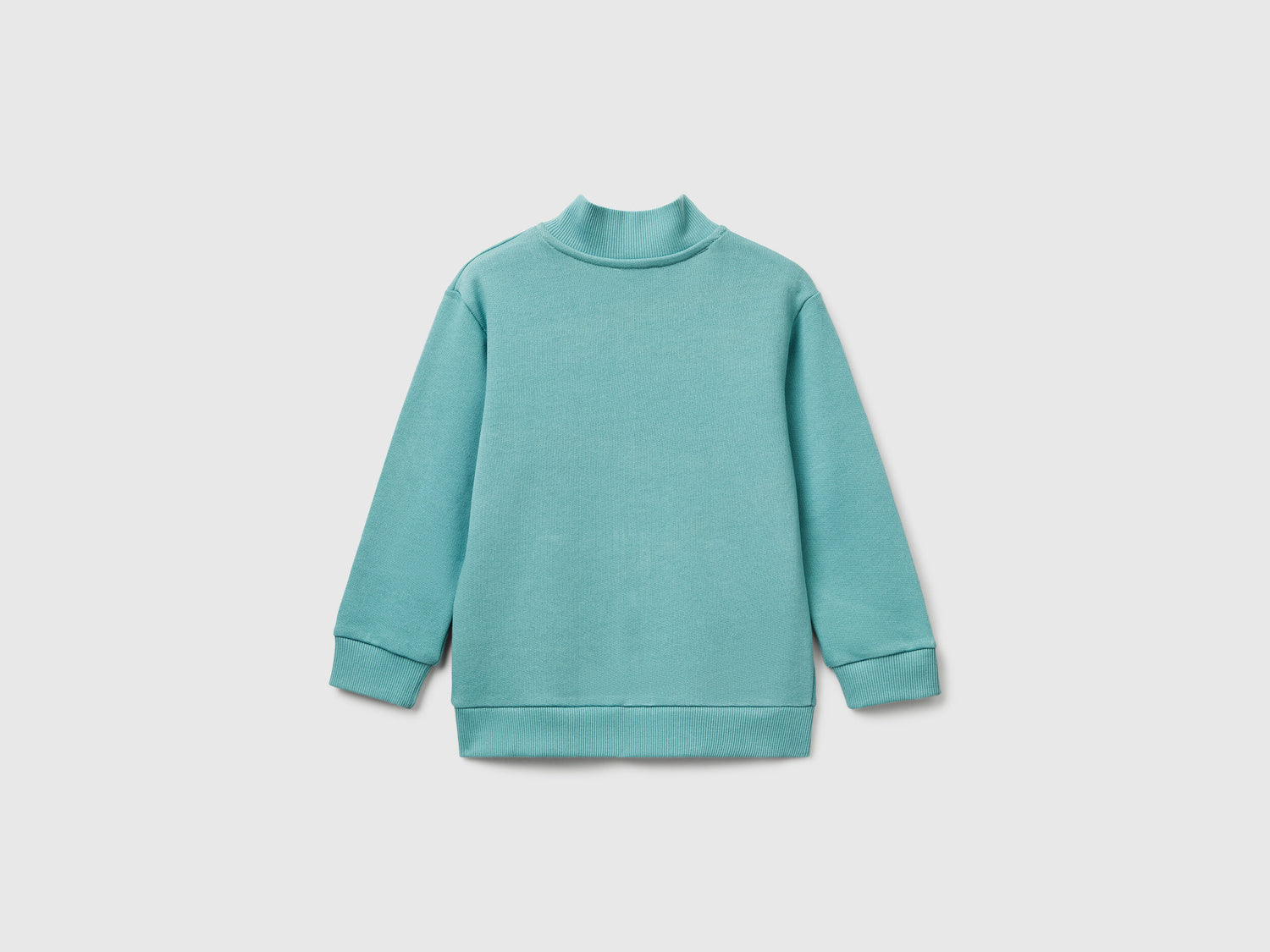 Benetton_Blue_Cotton Sweatshirt with Logo_3J70G503X_33K_02