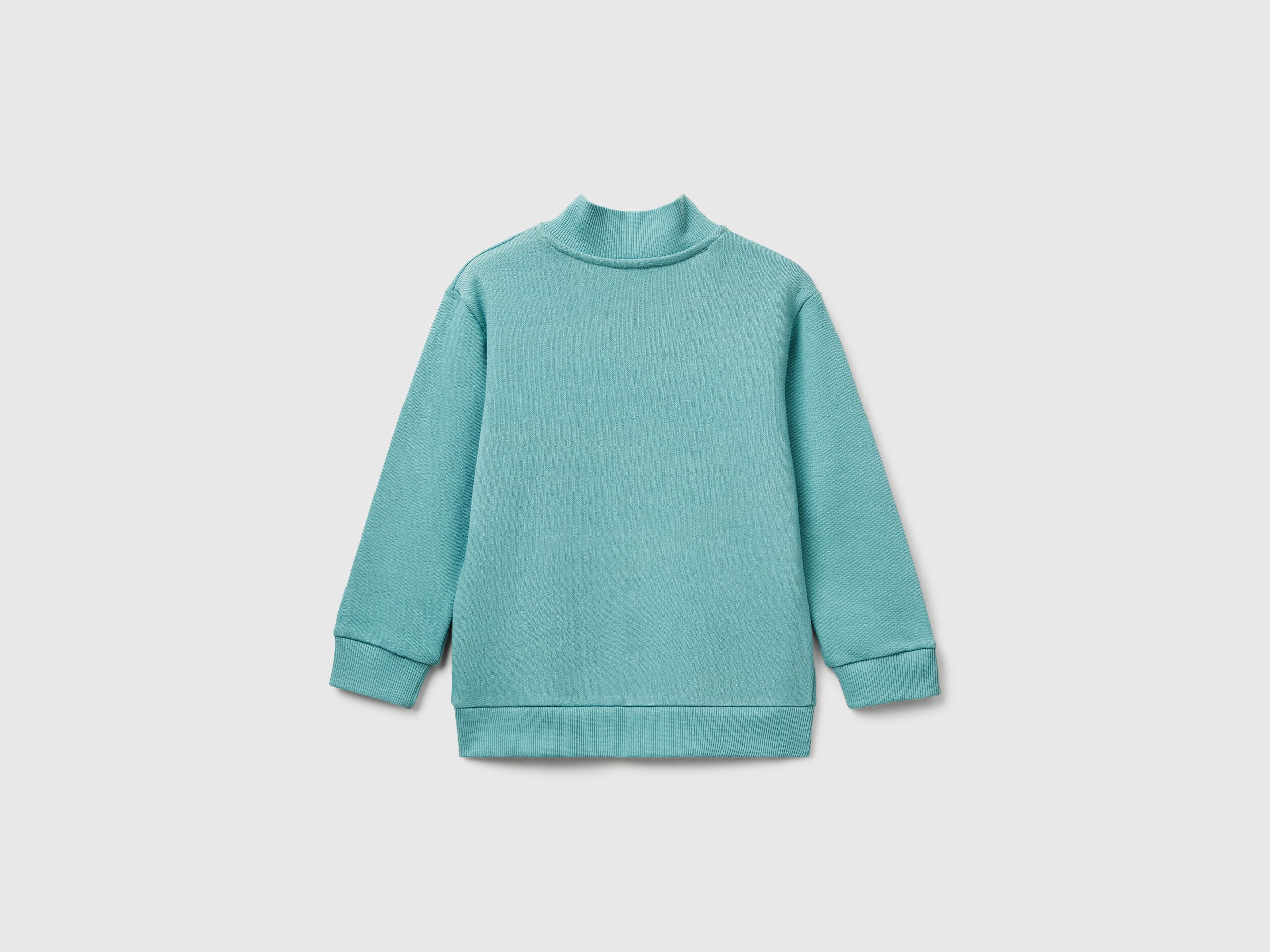 Benetton_Blue_Cotton Sweatshirt with Logo_3J70G503X_33K_02