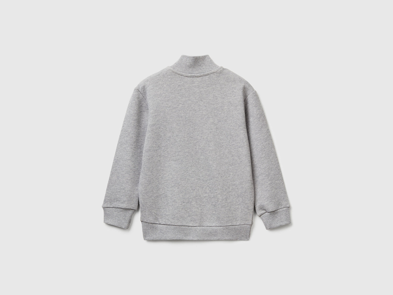 Benetton_Grey_Cotton Sweatshirt with Logo_3J70G503X_501_02