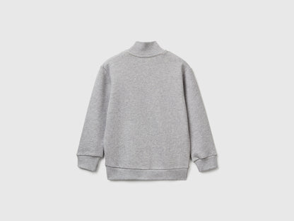 Benetton_Grey_Cotton Sweatshirt with Logo_3J70G503X_501_02