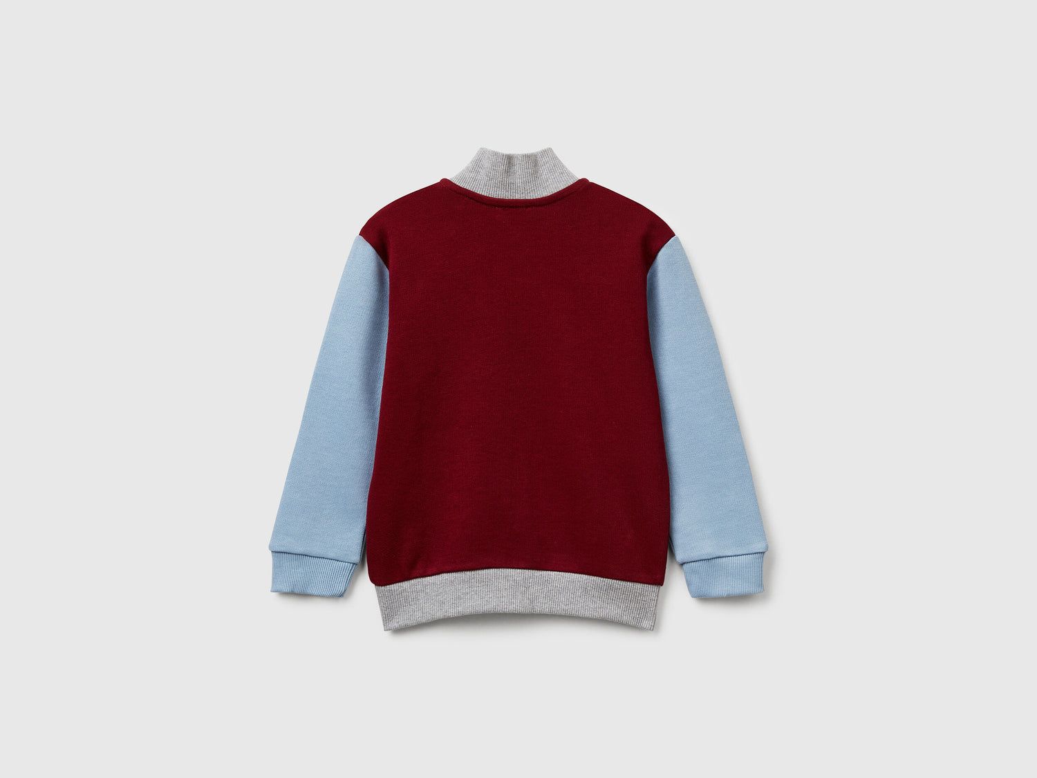 Benetton_Red_Cotton Sweatshirt with Logo_3J70G503X_901_02